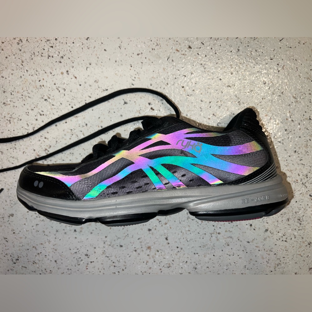 Ryka Women’s ReZorb Black/Purple/Reflective Running Shoes Size 7 - Picture 3 of 5